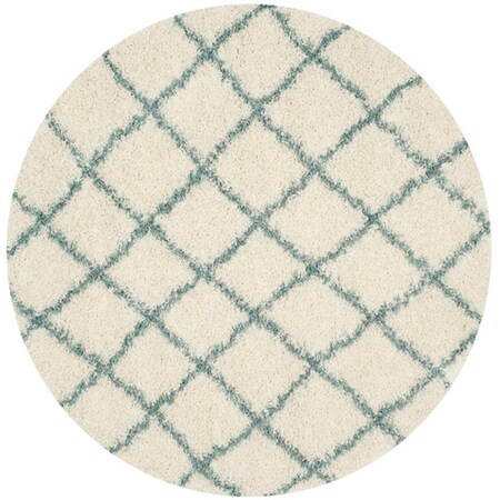 Safavieh Dallas Shag Round Area RugIvory & Seafoam 6 x 6 ft. SGD258J-6R